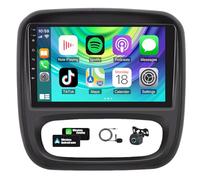 Slakerbe Android 15 Car Stereo for Vauxhall Vivaro 2014-2019, 4G+64G 9" Double Din Car Radio Upgrade Head Unit with Wireless Carplay Android Auto GPS WiFi SWC FM USB Mic Backup Camera