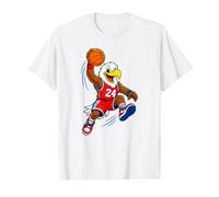 Slam Dunk Eagle Basketball Streetball Mascot Graphic Value Graphic T-Shirt, Men, White, S