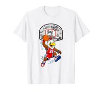 Slam Dunk Eagle Basketball Streetball Mascot Graphic Value Graphic T-Shirt, Men, White, S