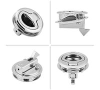Slam Latch, RV Latch Zinc Alloy Flush Pull Flush Pull Slam Boat Glove Box Round Boat Latches for RV Marine