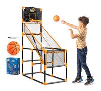 SLAM STARS Basketball Arcade Game, Complete Basketball Set for Kids with Net, Stand, Ball and Pump, Indoor Use