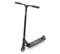 Slamm Classic Neochrome | Complete Stunt Scooter 110 Aluminium Wheels | 4.5” Alloy Deck W. Extruded Neck Connector and Cut Out | Beginner Intermediate Friendly Trick Scooter Unique Futuristic Design