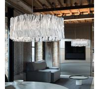 Slamp Accordéon LED hanging light silver 3,000 K