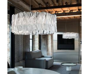 Slamp Accordéon LED pendant light, silver, 3,000 K