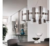 Slamp La Lollo L LED hanging lamp, Ø80cm tin/white