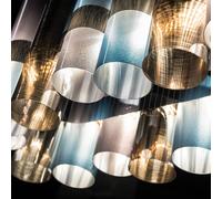 Slamp LED hanging light La Lollo, pewter colour, 100 cm