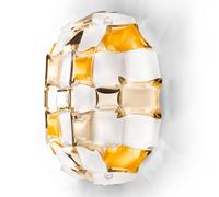 Slamp Mida wall lamp, 32x32 cm, amber/white