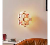 Slamp Mida wall light, 32x32 cm, pink/white