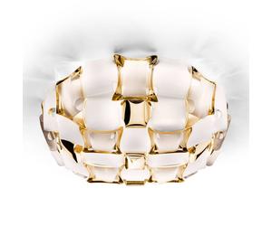 Slamp Mida wall light, 50 cm white and gold