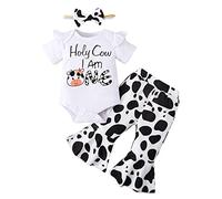 Slanavel Baby Girl First Birthday Outfit - Holy Cow I'm One, White, 6-12 Months