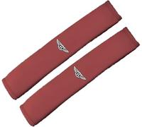 SLANNB 2Pcs Car Seat Belt Pads for Bentley Continental GT/Continental GTC/Flying Spur/Bentayga, Seatbelt Covers Belt Pads Breathable Comfortable Shoulder Pad auto Interior Accessories,A Red