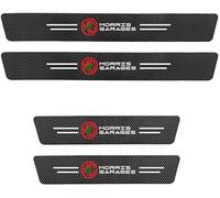 SLANNB 4Pcs Car Door Sill Protector Strips for MG EHS/HS /MG3 /MG5 /MG6 /One/ZR/ZS/ZT, Carbon Fiber Door Sill Kick Plate Protector Covers Rear Bumper Protector Stickers