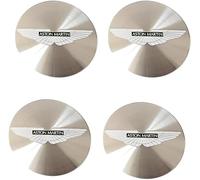 SLANNB 4Pcs Car Hub Centre Caps for Aston Martin Vantage/DB12/DBX/Vanquish/Valhalla/Valour, Waterproof Wheel Covers Anti-Dust Badge Replacement Accessories,B Silver-60mm