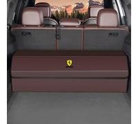 SLANNB Car Boot Organiser for Ferrari 12Cilindri / 296 / SF90 /F80 /Roma/Purosangue/ F244, Foldable Waterproof Storage Bag Non-Slip Durable Trunk Organiser Large Capacity Car Accessories,B Brown