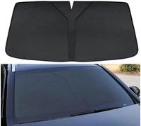SLANNB Car Windscreen Sun Shade for Ferrari Portofino M, Foldable Anti-UV Sunscreen Protector Window Cover Keep Cooler Car Accessories,A Black