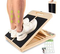 Slant Board for Calf Stretching, Adjustable Portable Wooden Incline Board for Calf Stretcher with Training Poster, 300 Lbs Weight Capacity Calf Stretch Wedge for Leg Exercise, Squat & Physical Therapy