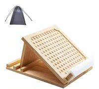 Slant Board Calf Stretch Board, Stretch and Mobility Board, 4 Adjustable Angle, Thickened Pine Wood Foldable Anti-Slip Calf Stretcher for Home, Gym and Office