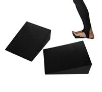 Slant Board Calf Stretcher Foam Wedge 2Pcs Squat Wedge Blocks Non-Slip Heel Elevated Squats Calf Raises Deadlifts Knee Rehab Ankle Mobility Leg Training Weight Lifting Yoga Exercise
