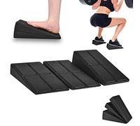 Slant Board for Calf Stretching，3 Pcs 12"* 6.3" Foot Stretcher Incline Board for Plantar Fasciitis Physical Therapy Equipment, Adjustable Foam Slant Board Wedge Great for Exercises (Black)