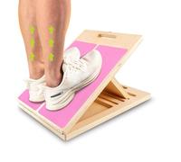 Slant Board for Calf Stretching, Adjustable Portable Wooden Incline Board for Calf Stretcher with Training Poster, 300 Lbs Weight Capacity Calf Stretch Wedge for Exercise, Squat & Physical Therapy