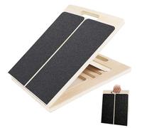 Slant Board for Calf Stretching, Adjustable Wooden Incline Board with Anti-Slip EVA Base, 300LB Capacity Portable Calf Stretcher for Physical Therapy, Squats, Ankle & Heel Support at Home/Gym