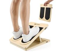 Slant Board for Calf Stretching, Calf Stretcher with 4 Angle Settings, Portable & Adjustable Wooden Incline Board Physical Therapy Equipment for Squat, Ankle Mobility Training, 330lbs Capacity