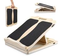 Slant Board for Calf Stretching, Wooden Incline Board with 4 Adjustable Angles, Non-Slip Fitness Stretching Board Physical Therapy Equipment for Knees Ankle Heel Feet Leg, 330lbs Capacity
