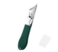 Slant Edge Nail Clipper, Green ABS and Stainless Steel Long Handle Wide Jaw Opening Curved Blade Toenail Tool for Women Men