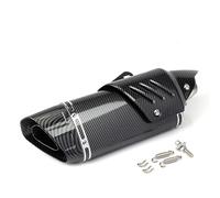 Slant quad exhaust pipe, modified motorcycle exhaust pipe, universal muffler, high temperature resistance, real material, durable, for motorcycle modification(Grey)