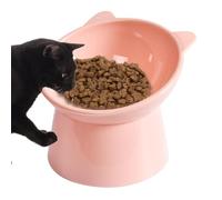 Slanted Elevated Dog Bowl - ABS Raised Pet Feeding Tray, Tilted Anti-Spill Water Holder | Perfect For Puppies Cats Drinking, Neck Safety, Digestive Support, Modern Home Styling