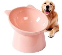 Slanted Elevated Dog Bowl - Raised Pet Food Dish Water Bowls, Tilted Elevated Bowl | Anti Overturning Tilted Feeding Dishes, Cats Dogs Dishwasher Safe Raised Bowl, Pet-Friendly Meal Bowls for Puppies