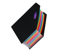 Slanted Opening Desktop Document Organiser Bag 12 Pockets Expandable File Case for Offices School 10x12.7Inch Enlarging File Directory