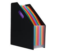 Slanted Opening Document Organiser with 12 Expandable Pockets for Offices School 10x12.7Inch Tilt Opening Directory