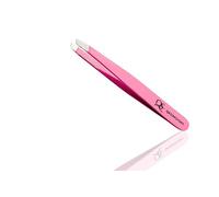 Slanted Tweezers for Eyebrow Hair Removal, Precision Stainless Steel Eyebrow Tweezers for Ingrown Hair, Splinters & Blackhead Removal,Professional Grooming Tool for Men & Women, Qasimshins (Pink)