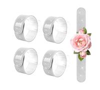 Slap Bracelet, 4 Piece 22cm DIY Wedding Wristband | PP Cutout Template Bridal Slaplet 100g, Versatile Clapping Corsage Decoration Provides Floral Style For Prom Night