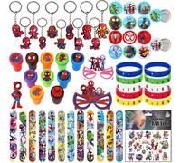 Slap Bracelets Kids SpiderMan and His Friends Stamps Stickers Wristbands Fun Kids Party Favors Classroom Prizes Exchanging Gift 1pcs Tattoo stickers