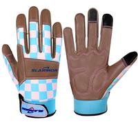 SLARMOR Gardening-Gloves-for-Women, Thorn-Proof and Touchscreen Cowhide Leather-Work-Gloves Breathable Safety Gloves with Grip - Durable Gardening Supplies Gift for Women