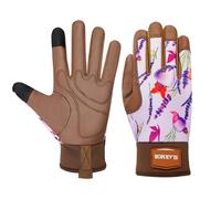SLARMOR Gardening-Gloves-for-Women, Thorn-Proof and Touchscreen Cowhide Leather-Work-Gloves Breathable Safety Gloves with Grip - Durable Gardening Supplies Gift for Women