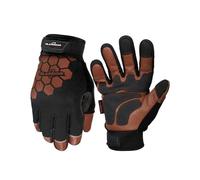SLARMOR Winter Work Gloves for Men, Insulated, Waterproof, Warm Thinsulate | Touch Screen, Heavy Duty Leather Work Gloves with Puncture and Abrasion Resistant, 100g Lining for Cold Weather