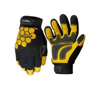SLARMOR Winter Work Gloves for Men, Insulated, Waterproof, Warm Thinsulate | Touch Screen, Heavy Duty Leather Work Gloves with Puncture and Abrasion Resistant, 100g Lining for Cold Weather