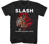 Slash Apocalyptic Love Album Men's T Shirt Myles Kennedy Conspirators Angel BlackBlack(Medium)