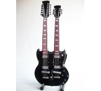 Slash Black Double Neck SG Miniature Guitar