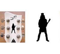 Slash Figure Guns Guitar Sticker Vinyl From Headstock Guitar & Bass (Black)