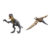 Slash ‘N Battle Scorpios Rex Action & Sound Dinosaur Figure, Movable Joints, HCB03 & Dominion Roar Strikers Pteranodon Dinosaur Action Figure, Roar