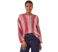 Slash Neck Boucle Knit Jumper Roman Pink 16