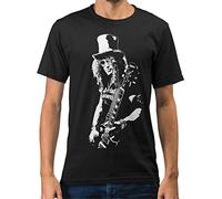 Slash Rock Icon Caricature Mens T Shirt Black