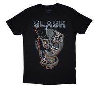 Slash Unisex T-Shirt: Skull Guitar Snake (Medium)