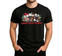 Slashing Through The Snow Horror Xmas - Festive Christmas Clothing Gift Idea Ugly Christmas Merry Christmas Xmas Design Santa Winter Men's T-Shirt, black, L
