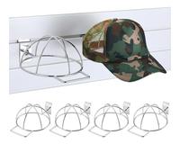 Slat Hat Organiser - 5 Piece Steel Hat Holder, Multi-Purpose Hat Stand, Wall Mounted Hat Storage, Baseball Cap Hanger, Beanie Wig Organiser Frame for Wardrobe