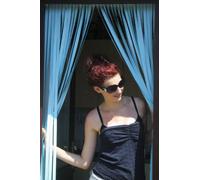 Slat type Door Curtain,Bug Blind,Fly Blind,Strip Blind-'POWDER BLUE' - 80cm wide x 200cm drop